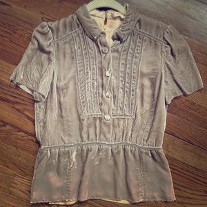 Marc Jacobs crushed velvet vintage looking blouse